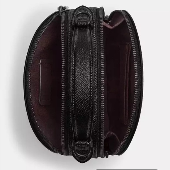 NWT Coach Canteen Circle Crossbody Halloween Cat Black Leather Purse Bag Kitten - Picture 3 of 12